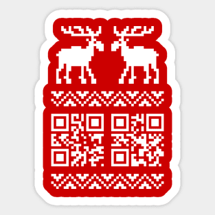 Moose QR Code Sweater Sticker